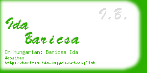 ida baricsa business card